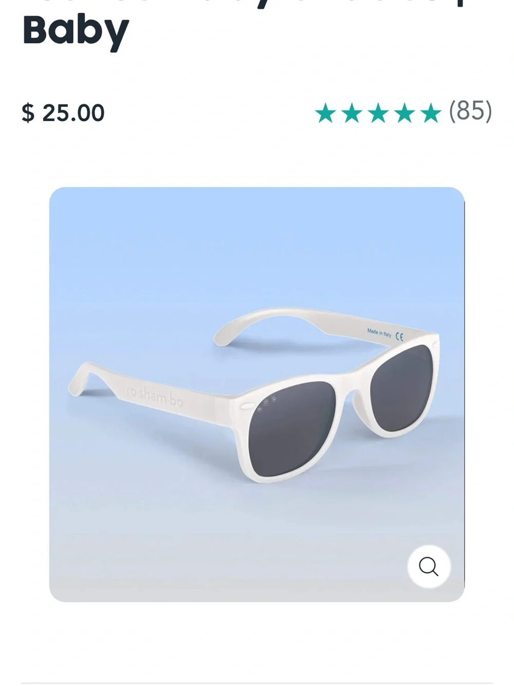 RoShamBo Baby Sunglasses - Ice Ice Baby